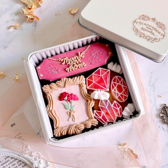 JEWELS CARNATION ミニアイシングクッキー缶 母の日ギフト2025