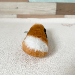 三毛猫柄　しっぽストラップ　しっぽキーホルダー　アニマルボア　akaneko 6枚目の画像