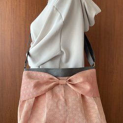 超軽量♡倉敷畳縁シンプルリボンショルダーバッグ：３点セット 超軽量♡倉敷畳縁シンプルリボンショルダーバッグ：3点セット