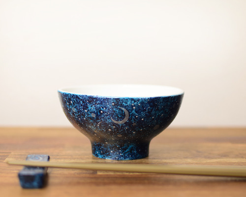 夜空と三日月の茶碗（シルバー/ゴールド）単品 茶碗・めし碗 くらしを