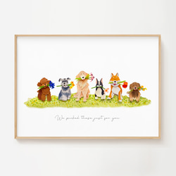 「ワンちゃん全員集合！」犬 絵画 油絵 油彩画 絵 動物 原画 Ｆ８号 犬（イヌ） 絵画 のおすすめ人気通販｜Creema(クリーマ) 国内