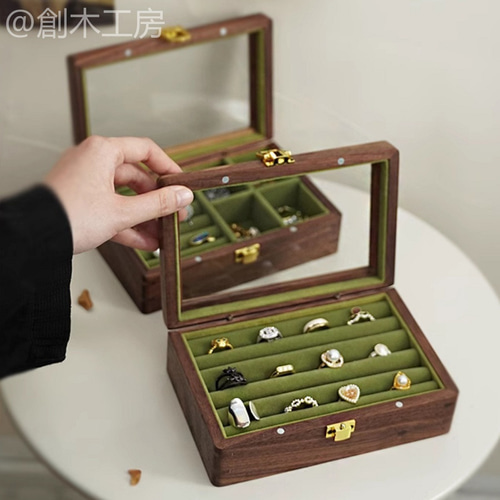 ANNY WOOD 指輪　宝飾品収納　オルゴール アクセサリー  小物入　宝物 ANNY WOOD 指輪 宝飾品収納 オルゴール アクセサリー 小物入