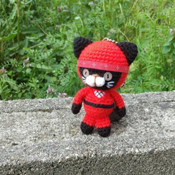 茶色クマさんの編みぐるみキーホルダー あみぐるみ nakamo 通販