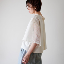 LACE SLEEVE ネックリボンブラウス black 19枚目の画像