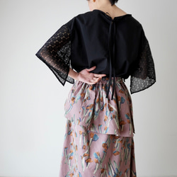 LACE SLEEVE ネックリボンブラウス black 13枚目の画像