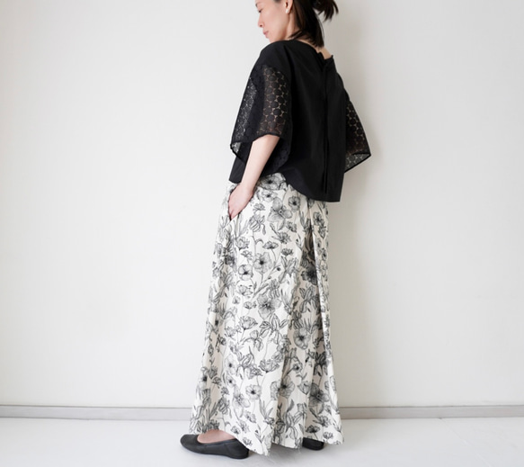 LACE SLEEVE ネックリボンブラウス black 15枚目の画像