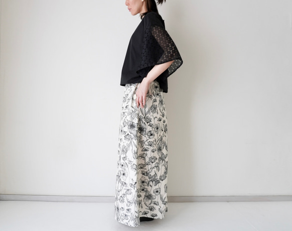 LACE SLEEVE ネックリボンブラウス black 14枚目の画像