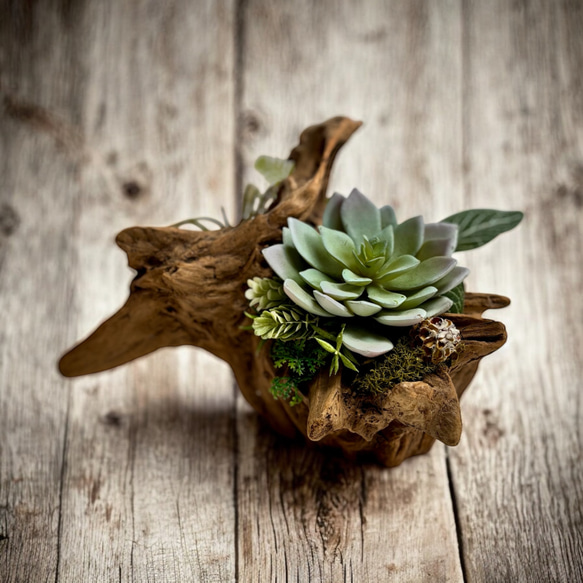 流木グリーン 男前インテリア 玄関を格上げするインテリア フェイク