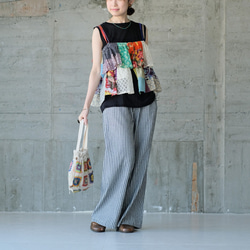 【素材の旅2025】彩りを重ねる♪カラフルパッチワークキャミベスト（25s-06）パターンA 8枚目の画像