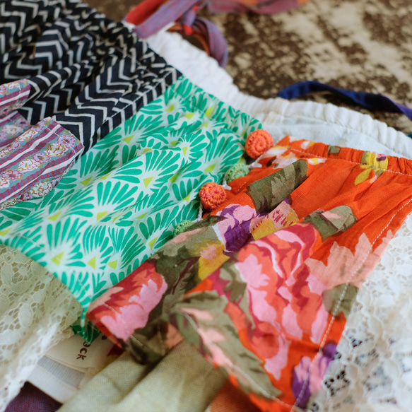 【素材の旅2025】彩りを重ねる♪カラフルパッチワークキャミベスト（25s-06）パターンA 16枚目の画像