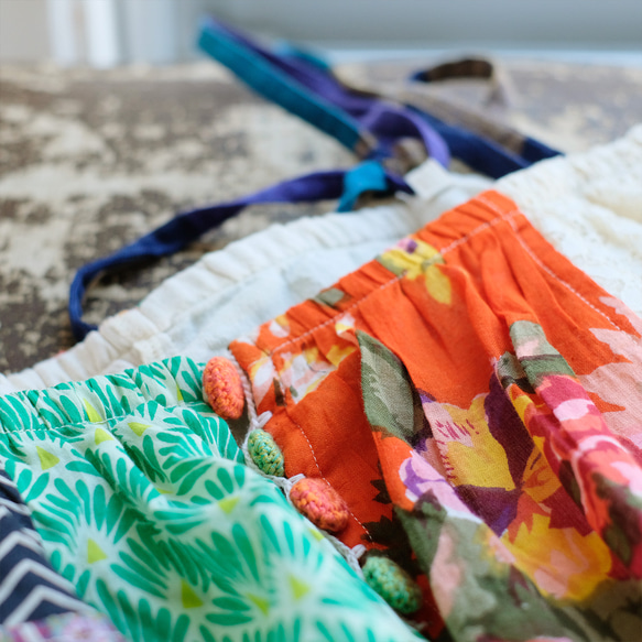 【素材の旅2025】彩りを重ねる♪カラフルパッチワークキャミベスト（25s-06）パターンA 17枚目の画像