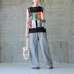 【素材の旅2025】彩りを重ねる♪カラフルパッチワークキャミベスト（25s-06）パターンA 4枚目の画像