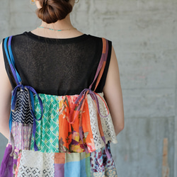 【素材の旅2025】彩りを重ねる♪カラフルパッチワークキャミベスト（25s-06）パターンA 15枚目の画像