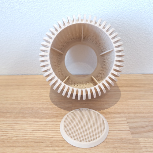 3Dプリンター鉢 2個セット 2号 ジャイロイド 北欧 モダン 多肉植物