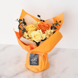 イエロー系プリザーブドフラワーブーケ Amazon｜ブーケブランシェ プリザーブドフラワー 花束 ギフト 枯れない