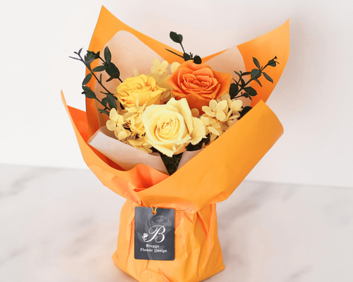 20本黄色バラブーケ　枯れない薔薇 プレゼント お祝い 特別な日 特別な人 247445d25fafcecef9213ba456d5e4