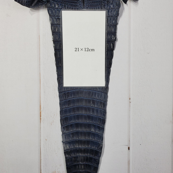 ワニ革　クロコ　藍染　<キャンペーン限定商品＞　No.C008078 9枚目の画像