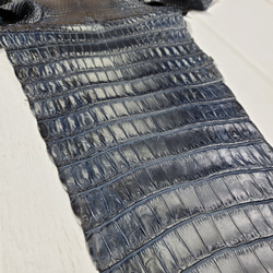 ワニ革　クロコ　藍染　<キャンペーン限定商品＞　No.C008078 17枚目の画像