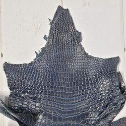 ワニ革　クロコ　藍染　<キャンペーン限定商品＞　No.C008078 3枚目の画像