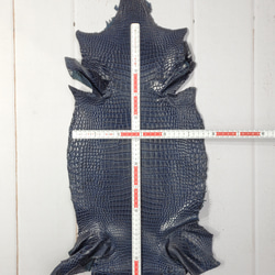 ワニ革　クロコ　藍染　<キャンペーン限定商品＞　No.C008078 6枚目の画像