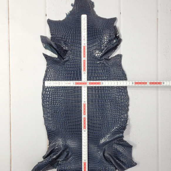 ワニ革　クロコ　藍染　<キャンペーン限定商品＞　No.C008078 6枚目の画像