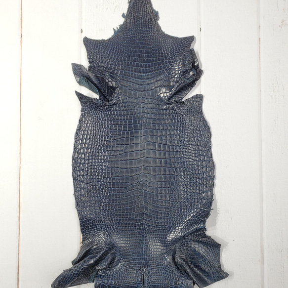 ワニ革　クロコ　藍染　<キャンペーン限定商品＞　No.C008078 2枚目の画像