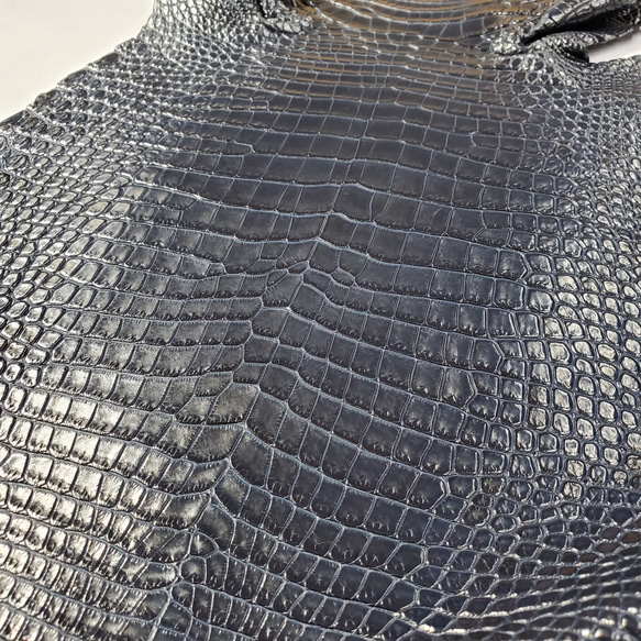 ワニ革　クロコ　藍染　<キャンペーン限定商品＞　No.C008078 14枚目の画像