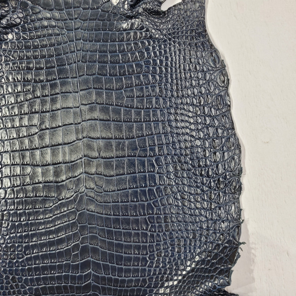 ワニ革　クロコ　藍染　<キャンペーン限定商品＞　No.C008078 16枚目の画像