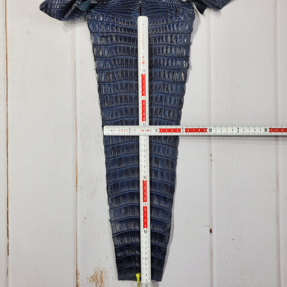 ワニ革　クロコ　藍染　<キャンペーン限定商品＞　No.C008078 7枚目の画像