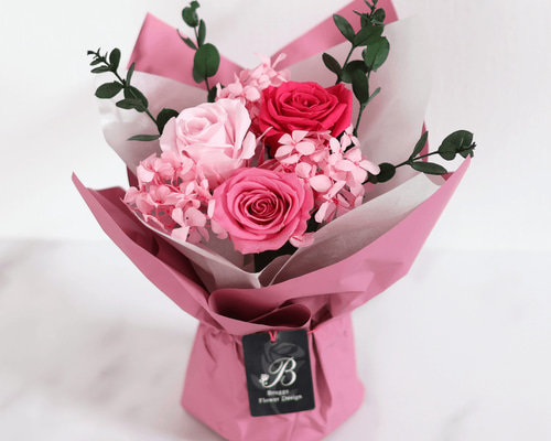 プリザーブドフラワー ギフト 花束 ブーケ バラ ピンク プレゼント