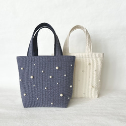 すっきりきれいめ大人のヌビバッグ【ヌビトート パール】 トートバッグ