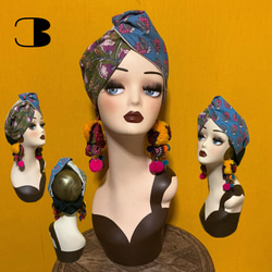 アフリカン キャンディリボンターバン ビッグリボンタイプ エスニック  