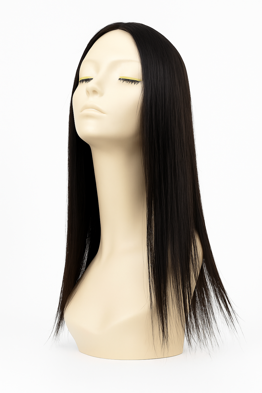 [ダークブラウン]部分ウィッグ　ポイントウィッグ　人毛ミックス