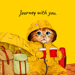「Journey with you Rainy day」耐衝撃グリップiPhoneケース 2枚目の画像
