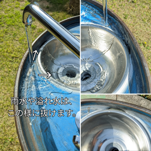 ドラム缶 洗面台 立水栓 インダストリアル ガレージ水栓 アメリカン
