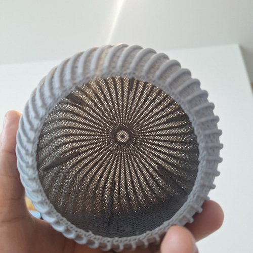 3Dプリンター鉢 2個セット 2.5号 3号 ジャイロイド 北欧 モダン