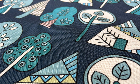 森林靠墊 2025 森林圖案背海軍藍 - 檜木香 - 第7張的照片