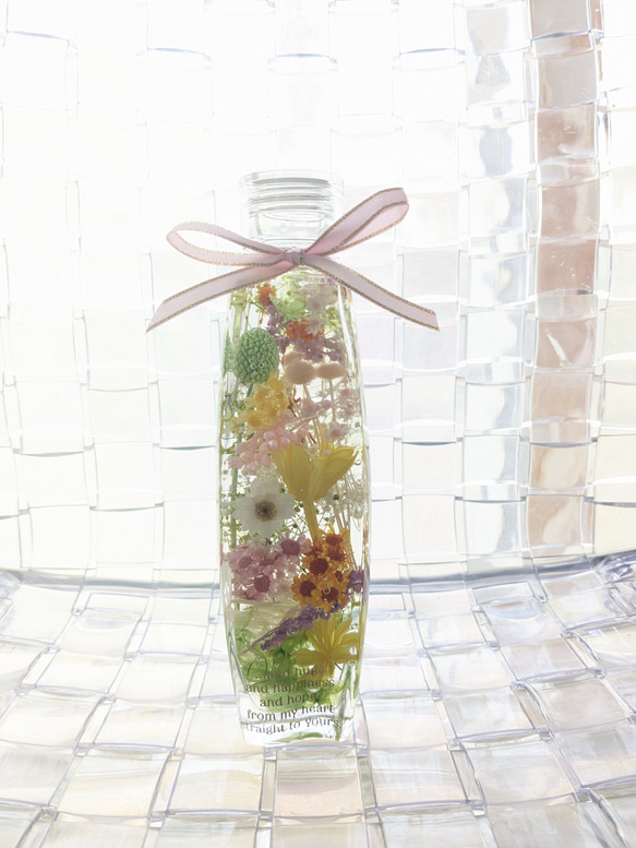 敬老の日 母の日 誕生日 爽やかな色合いのエレガントハーバリウム ラッピング無料 箱付き ギフト 1枚目の画像