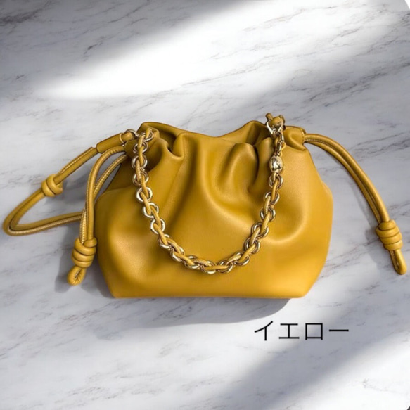 フラメンコ巾着風チェーンショルダーバッグ 13枚目の画像