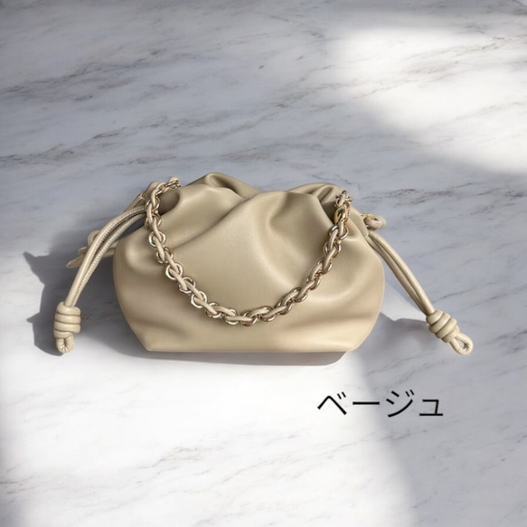 フラメンコ巾着風チェーンショルダーバッグ 12枚目の画像