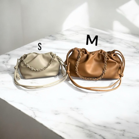 フラメンコ巾着風チェーンショルダーバッグ 2枚目の画像