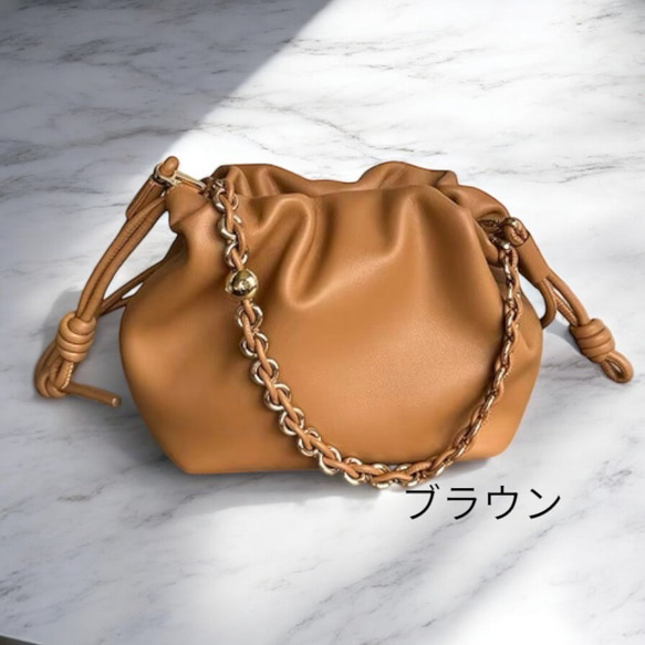 フラメンコ巾着風チェーンショルダーバッグ 9枚目の画像