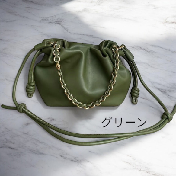 フラメンコ巾着風チェーンショルダーバッグ 14枚目の画像