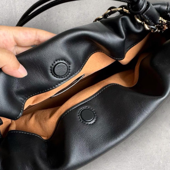 フラメンコ巾着風チェーンショルダーバッグ 4枚目の画像