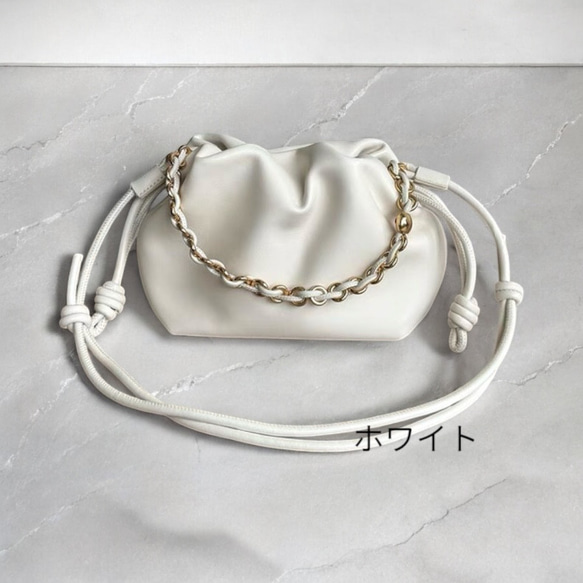 フラメンコ巾着風チェーンショルダーバッグ 8枚目の画像