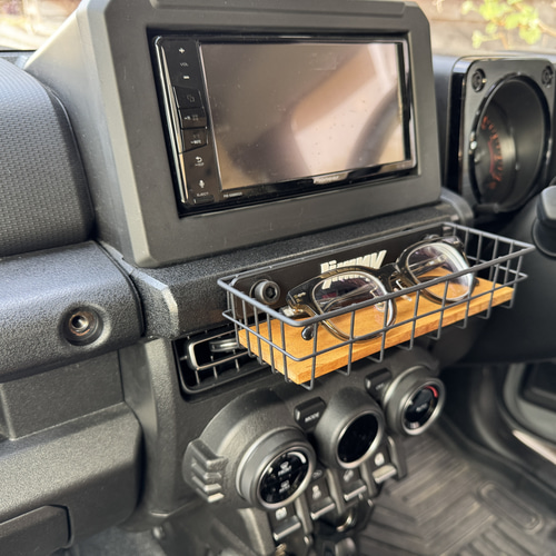 【しん】新型ジムニー フロントバスケット ジムニー フロントバスケット ウッドボトム付 JB64 JB74 シエラ