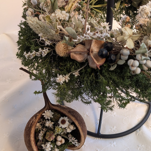 お値下げしました 置いて飾って上から見るフライングリース ナチュラル