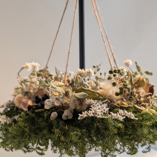 お値下げしました 置いて飾って上から見るフライングリース ナチュラル