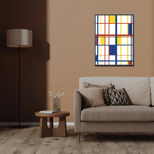 ポスター colors モダンアート 抽象画 赤 青 黄 白 おしゃれ