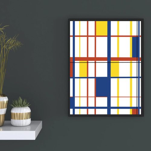 ポスター colors モダンアート 抽象画 赤 青 黄 白 おしゃれ